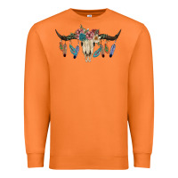 Carrot Texas Longhorn Bull Skull Premium Sweatshirt - JahusDesignShop