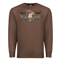 Chestnut Texas Longhorn Bull Skull Premium Sweatshirt - JahusDesignShop