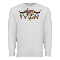Dove Grey Texas Longhorn Bull Skull Premium Sweatshirt - JahusDesignShop