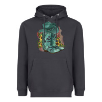 Smoke Turquoise Cowboy Boots Heavyweight Hoodie - JahusDesignShop