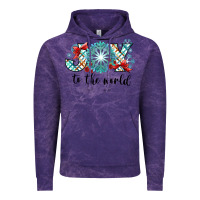 Cloud Purple Joy to the World Vintage Hoodie - CowhideDigitalArt