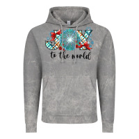 Cloud Rock Joy to the World Vintage Hoodie - CowhideDigitalArt