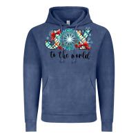 Vintage Denim Joy to the World Vintage Hoodie - CowhideDigitalArt