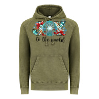 Vintage Olive Joy to the World Vintage Hoodie - CowhideDigitalArt