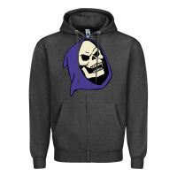Charcoal Heather SKELETOR Zipper Hoodie - linhVisuals