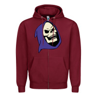 Burgundy SKELETOR Zipper Hoodie - linhVisuals