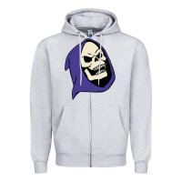 Heather Grey SKELETOR Zipper Hoodie - linhVisuals