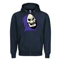Navy SKELETOR Zipper Hoodie - linhVisuals