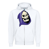 White SKELETOR Zipper Hoodie - linhVisuals