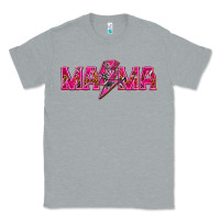 Heather Grey Mama neon lightning bolt mother's day Classic Tee - HowdyJamesFarm