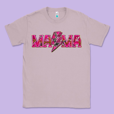 Mama Neon Lightning Bolt Mother's Day Classic Tee Designed By Howdyjamesfarm