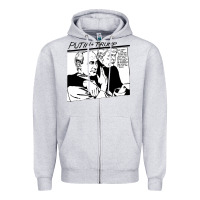 Heather Grey putin trump original goo parody Zipper Hoodie - linhVisuals