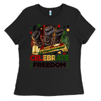 Black Juneteenth celebrate freedom Ladies Tee - FaDigitalArtStudio