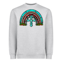 Cross Christmas Rainbow Heavyweight Sweatshirt | Teevron