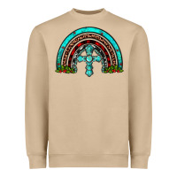 Mushroom cross christmas rainbow Heavyweight Sweatshirt - JahusDesignShop