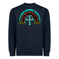 Navy cross christmas rainbow Heavyweight Sweatshirt - JahusDesignShop