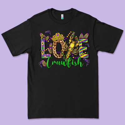 Love Crawfish Mardi Gras Olivia Premium Tee Designed By Oliviacreatesart