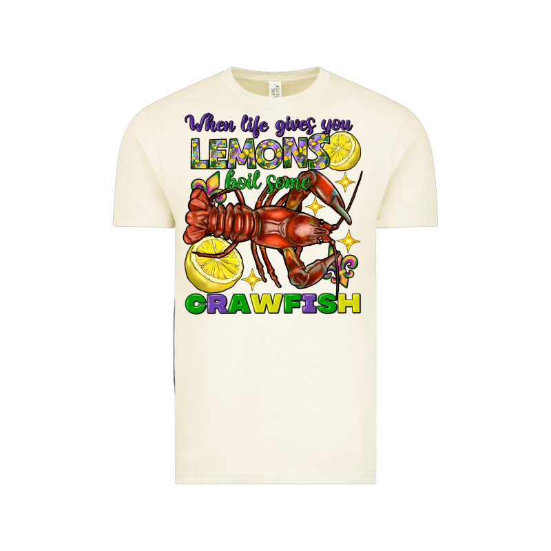When Life Gives You Lemons Boil Some Crawfish Mardi Gras Vintage Tee by FaDigitalArtStudio | Teevron