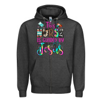 Charcoal Heather this nurse is guided by jesus Zipper Hoodie - JahusDesignShop