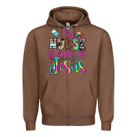 Chestnut this nurse is guided by jesus Zipper Hoodie - JahusDesignShop