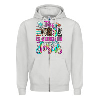 Dove Grey this nurse is guided by jesus Zipper Hoodie - JahusDesignShop