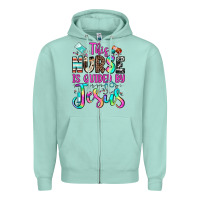 Seafoam this nurse is guided by jesus Zipper Hoodie - JahusDesignShop