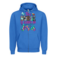 True Royal this nurse is guided by jesus Zipper Hoodie - JahusDesignShop