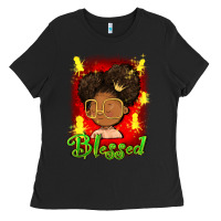 Black blessed juneteenth Ladies Tee - FaDigitalArtStudio