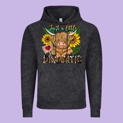 Just A Little Dramatic Vintage Hoodie Designed By Cowhidedigitalart