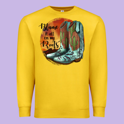 Blame It All On My Roots Premium Sweatshirt Designed By Jahusdesignshop