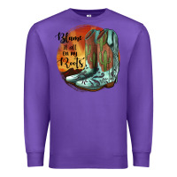 Purple Blame It All On My Roots Premium Sweatshirt - JahusDesignShop