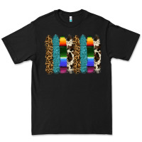 Black serape leopard tooled leather cowhide background Premium Tee - RanaPortraitStore