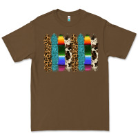 Cacao serape leopard tooled leather cowhide background Premium Tee - RanaPortraitStore