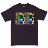 Plum serape leopard tooled leather cowhide background Premium Tee - RanaPortraitStore