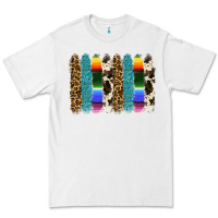 White serape leopard tooled leather cowhide background Premium Tee - RanaPortraitStore