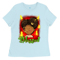 Baby Blue blessed juneteenth Ladies Tee - FaDigitalArtStudio