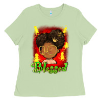 Matcha blessed juneteenth Ladies Tee - FaDigitalArtStudio