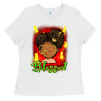 White blessed juneteenth Ladies Tee - FaDigitalArtStudio