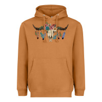 Meerkat Texas Longhorn Bull Skull Heavyweight Hoodie - JahusDesignShop