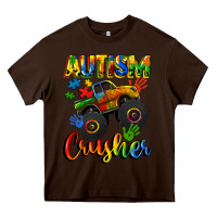 Chocolate Brown autism crusher Heavy Core Tee - CowGirlArtShop