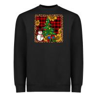 Black snowman trees coaster Heavyweight Sweatshirt - JahusDesignShop