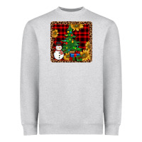 Heather Grey snowman trees coaster Heavyweight Sweatshirt - JahusDesignShop