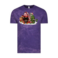 Cloud Purple christmas gnome and tree Vintage Tee - FaDigitalArtStudio