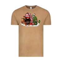 Vintage Camel christmas gnome and tree Vintage Tee - FaDigitalArtStudio