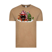 Vintage Coffee christmas gnome and tree Vintage Tee - FaDigitalArtStudio