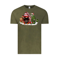Vintage Olive christmas gnome and tree Vintage Tee - FaDigitalArtStudio