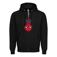 Black the spider kids cartoon Zipper Hoodie - linhVisuals
