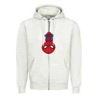 Oatmeal Heather the spider kids cartoon Zipper Hoodie - linhVisuals