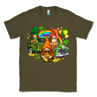 Army Green St. Patrick's Day gnomies with truck Classic Tee - HowdyJamesFarm