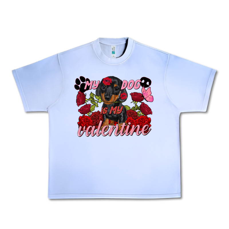 My Dog Is My Valentine Valentine's Day Urban Heavy Tee by FaDigitalArtStudio | Teevron